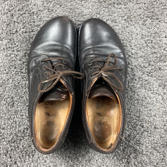 Footprints Birkenstock Men Brown Leather Oxfords Lace Up Shoe Size 43 US 10-10.5 - Picture 5 of 8